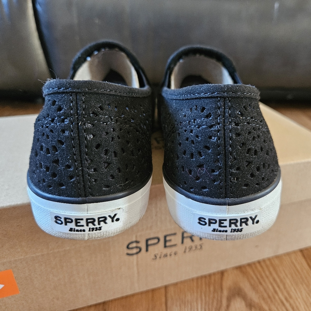 Sperry Seaside Perf Emboss Blk Women's Size 8.5 (… - image 4